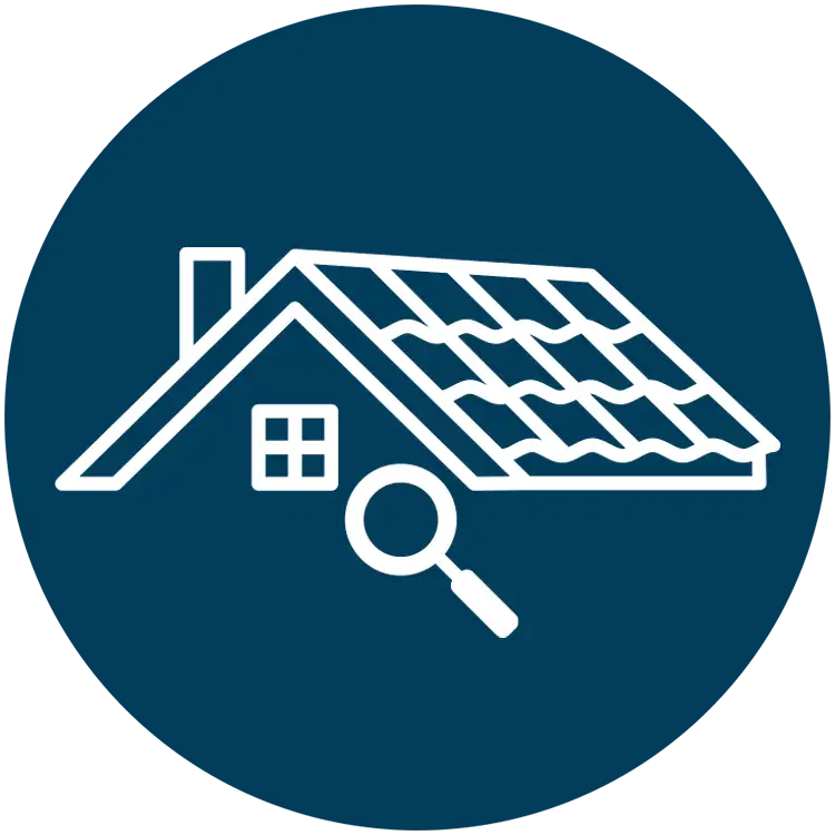 roof clean up and inspection icon